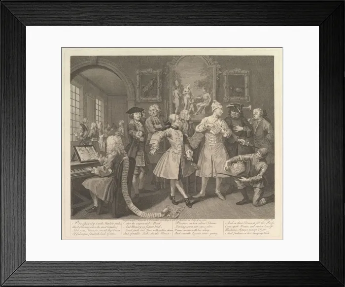 Framed Print : A Rakes Progress, Plate 2, June 25, 1735. Creator: William Hogarth Framed Print : A Rakes Progress, Plate 2, June 25, 1735. Creator: William Hogarth