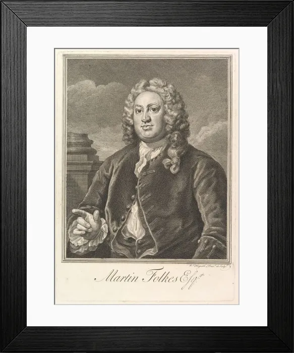 Framed Print : Martin Folkes, 1742. Creator: William Hogarth Framed Print : Martin Folkes, 1742. Creator: William Hogarth