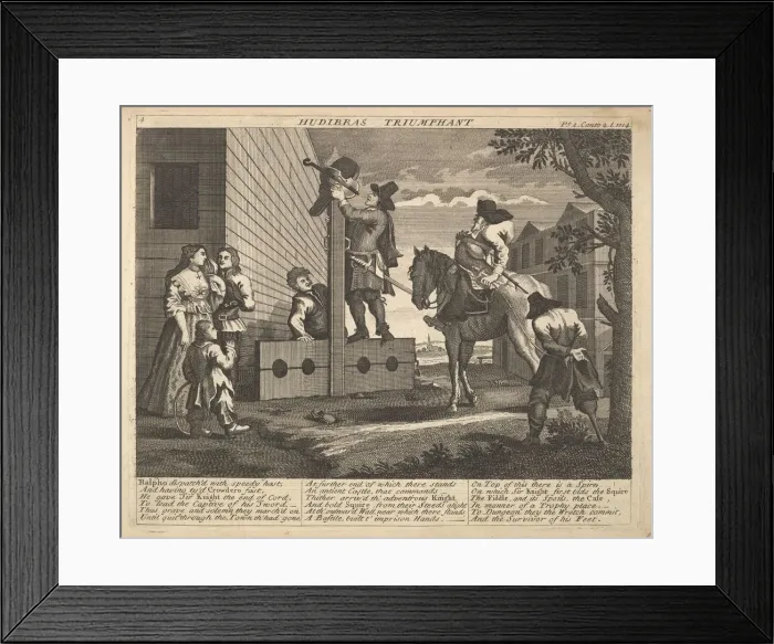 Framed Print : Hudibras Triumphant (Plate 4: Illustrations to Samuel Butlers Hudibras), 1725-30 (?) Framed Print : Hudibras Triumphant (Plate 4: Illustrations to Samuel Butlers Hudibras), 1725-30 (?)