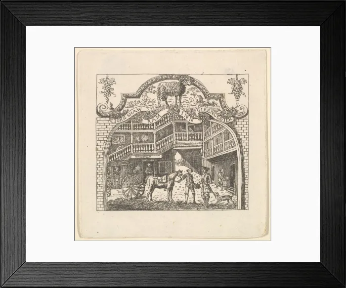 Framed Print : A Tavern Card for John Shaw, 1790s. Creator: Unknown Framed Print : A Tavern Card for John Shaw, 1790s. Creator: Unknown