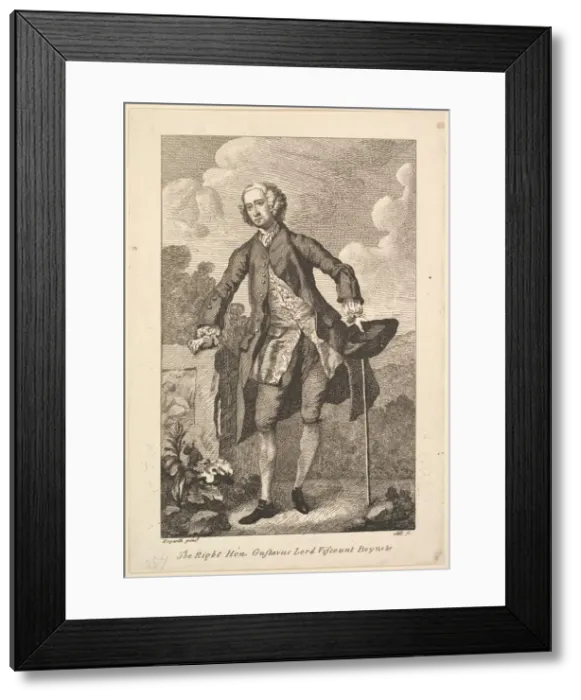 Framed Print : The Right Hon. Gustavus Lord Viscount Boyne &c. 1794 (?). Creator: Unknown Framed Print : The Right Hon. Gustavus Lord Viscount Boyne &c. 1794 (?). Creator: Unknown