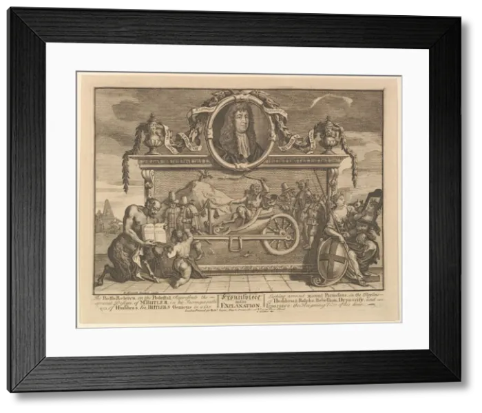 Framed Print : Frontispiece and Its Explanation (Twelve Large Illustrations for Samuel Butlers Hudibr Framed Print : Frontispiece and Its Explanation (Twelve Large Illustrations for Samuel Butlers Hudibr
