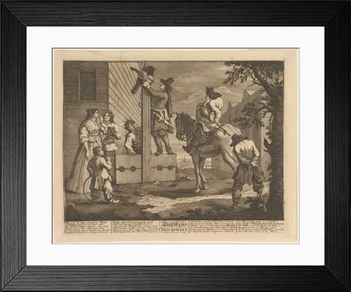 Framed Print : Hudibras Triumphant (Twelve Large Illustrations for Samuel Butlers Hudibras, Plate 4) Framed Print : Hudibras Triumphant (Twelve Large Illustrations for Samuel Butlers Hudibras, Plate 4)