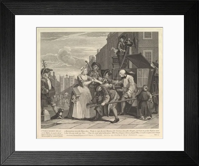 Framed Print : A Rakes Progress, Plate 4, June 25, 1735. Creator: William Hogarth Framed Print : A Rakes Progress, Plate 4, June 25, 1735. Creator: William Hogarth