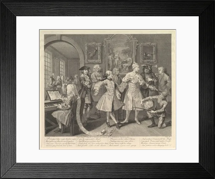 Framed Print : A Rakes Progress, Plate 2, June 25, 1735. Creator: William Hogarth Framed Print : A Rakes Progress, Plate 2, June 25, 1735. Creator: William Hogarth