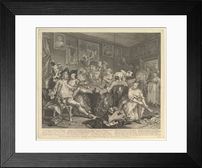 Framed Print : A Rakes Progress, Plate 3, June 25, 1735. Creator: William Hogarth Framed Print : A Rakes Progress, Plate 3, June 25, 1735. Creator: William Hogarth
