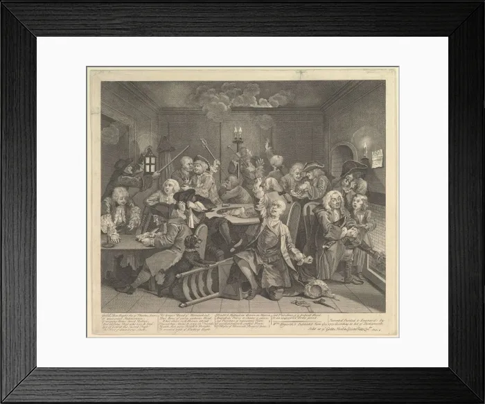 Framed Print : A Rakes Progress, Plate 6, June 25, 1735. Creator: William Hogarth Framed Print : A Rakes Progress, Plate 6, June 25, 1735. Creator: William Hogarth