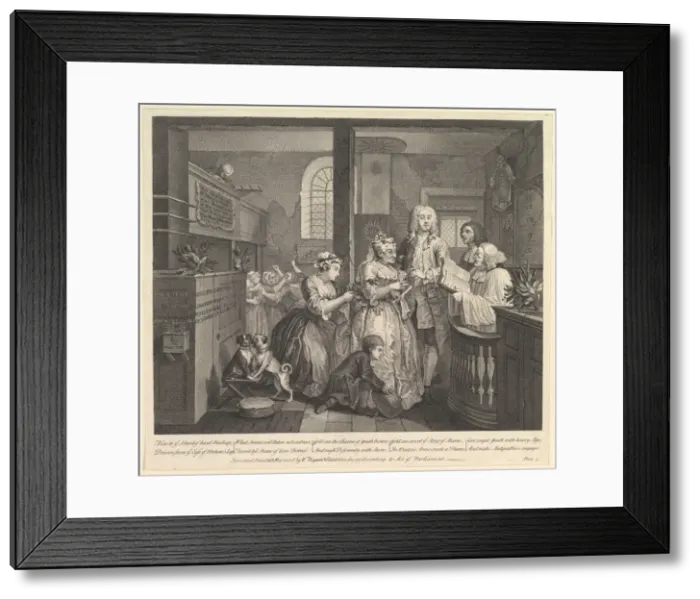 Framed Print : A Rakes Progress, Plate 5, June 25, 1735. Creator: William Hogarth Framed Print : A Rakes Progress, Plate 5, June 25, 1735. Creator: William Hogarth