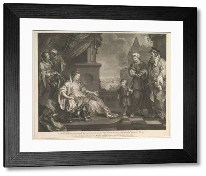 Framed Print : Moses Brought to Pharaohs Daughter, February 5, 1752. Creator: William Hogarth Framed Print : Moses Brought to Pharaohs Daughter, February 5, 1752. Creator: William Hogarth