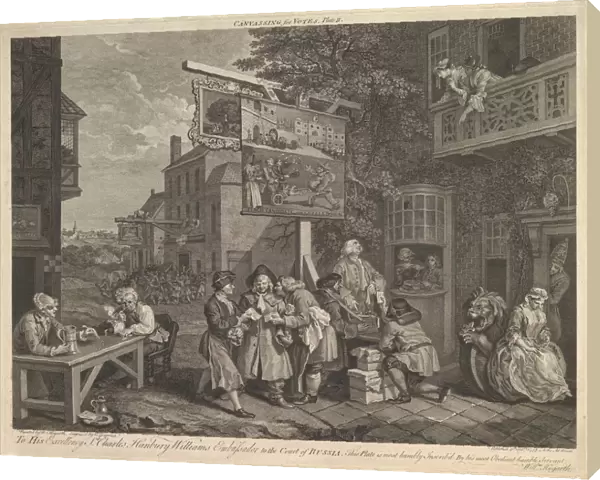 Canvassing for Votes, Plate II: Four Prints of an Election, February 20, 1757