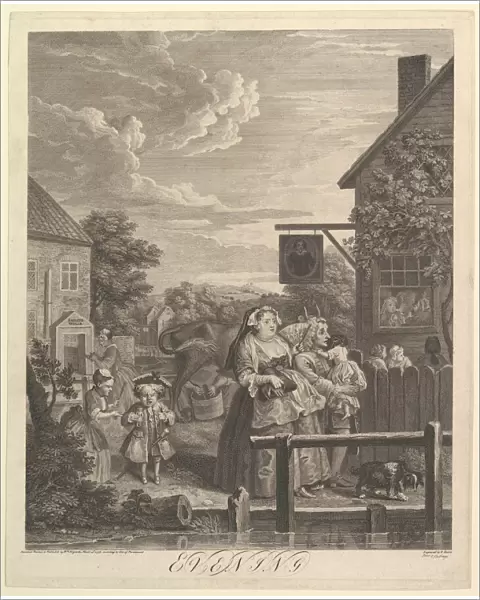Evening (The Four Times of Day), March 25, 1738. Creator: William Hogarth