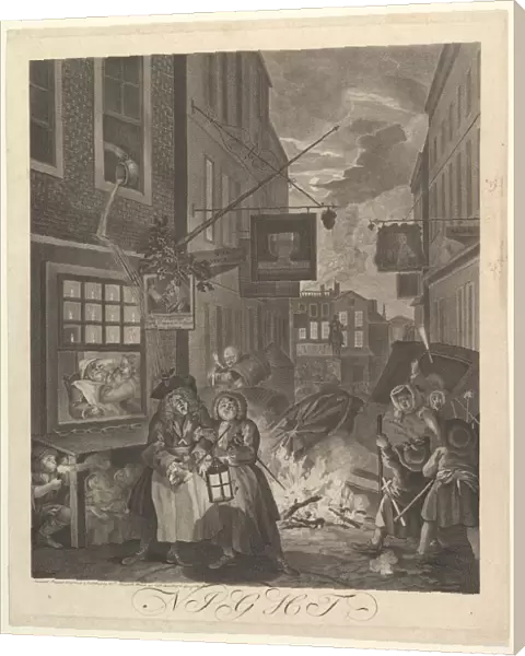 Night (The Four Times of Day), March 25, 1738. Creator: William Hogarth