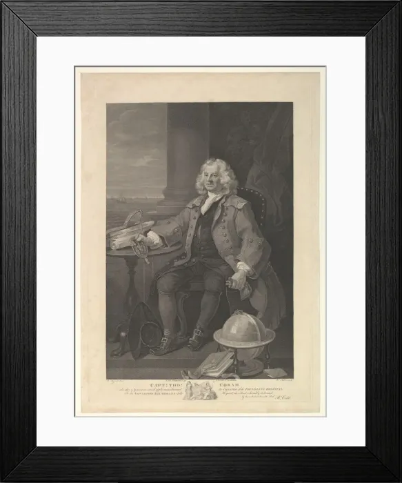 Framed Print : Captain Thomas Coram, December 1, 1796. Creator: William Nutter Framed Print : Captain Thomas Coram, December 1, 1796. Creator: William Nutter