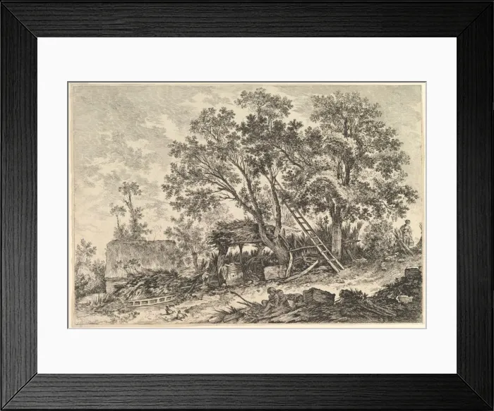 Framed Print : IIe. Vue de Fronville (2nd View of Fronville), 18th century Framed Print : IIe. Vue de Fronville (2nd View of Fronville), 18th century