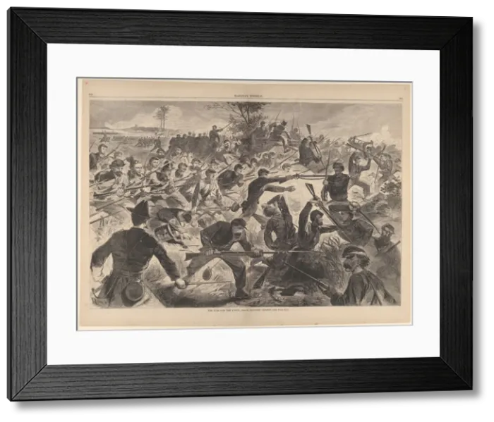 Framed Print : The War for the Union, 1862 - A Bayonet Charge (Harpers Weekly, Vol. VII), July 12, 1862 Framed Print : The War for the Union, 1862 - A Bayonet Charge (Harpers Weekly, Vol. VII), July 12, 1862