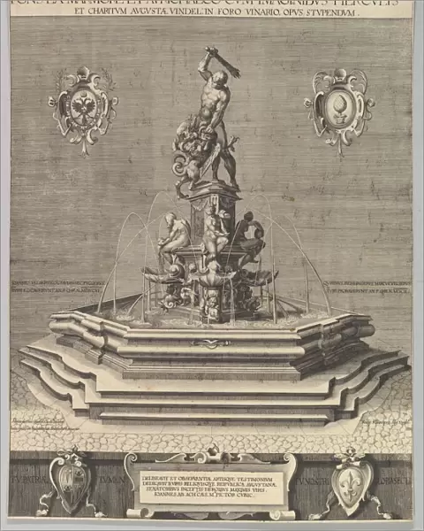 Fountain of Hercules in Augsburg (Copy), 1602. Creator: Unknown