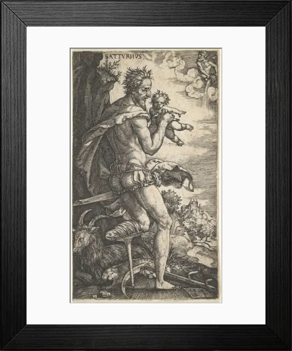 Framed Print : Saturn from The Gods Who Preside Over the Planets, 1525. Creator: Master I. B Framed Print : Saturn from The Gods Who Preside Over the Planets, 1525. Creator: Master I. B