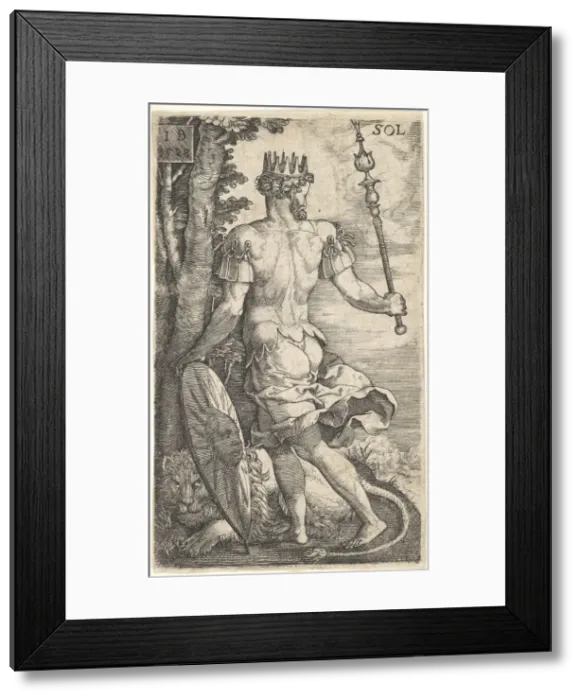 Framed Print : Sun from The Gods Who Preside Over the Planets, 1528. Creator: Master I. B Framed Print : Sun from The Gods Who Preside Over the Planets, 1528. Creator: Master I. B