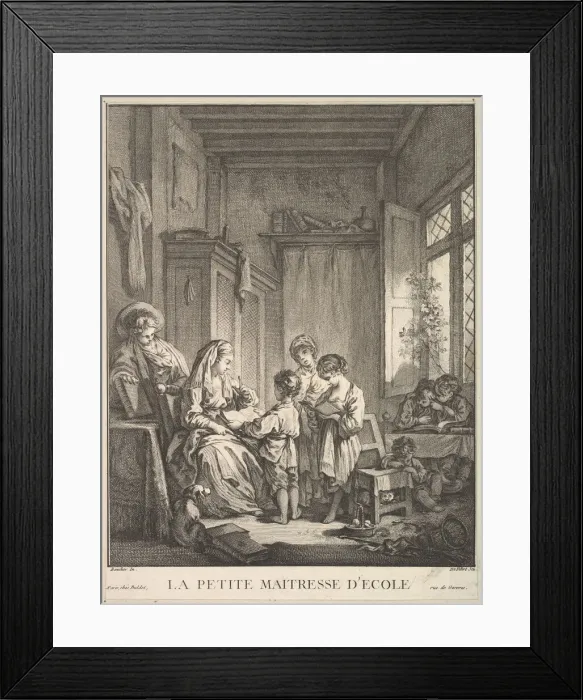 Framed Print : The Little Schoolmistress, mid to late 18th century. Creator: A. J. Defehrt Framed Print : The Little Schoolmistress, mid to late 18th century. Creator: A. J. Defehrt