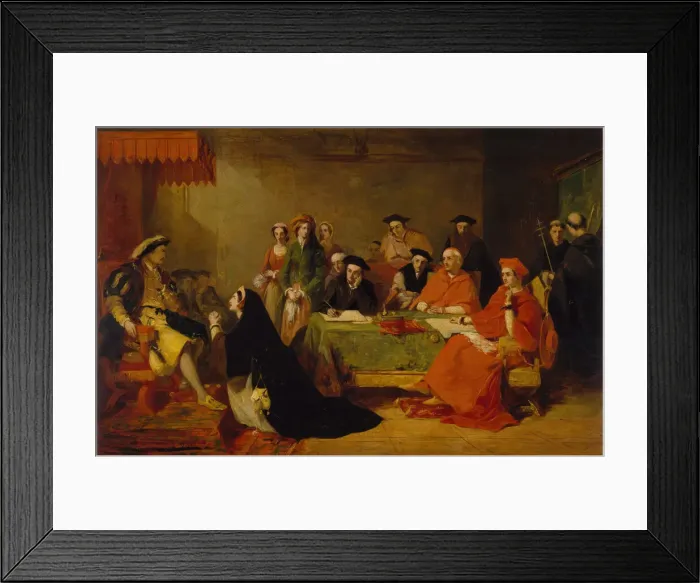 Framed Print : The Trial of Queen Catherine of Aragon, 1848. Creator: Henry Nelson O Neil Framed Print : The Trial of Queen Catherine of Aragon, 1848. Creator: Henry Nelson O Neil