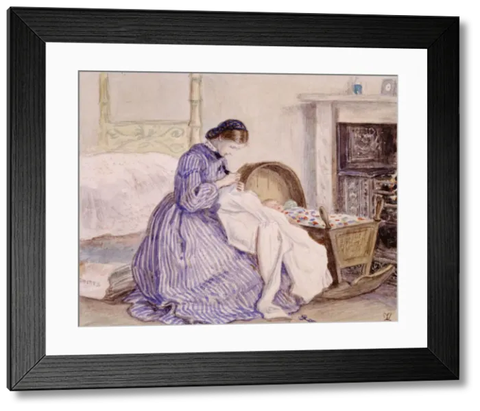Framed Print : Stewart Harrisons The Iceberg - The Seamstress, 1860. Creator: John Everett Millais Framed Print : Stewart Harrisons The Iceberg - The Seamstress, 1860. Creator: John Everett Millais
