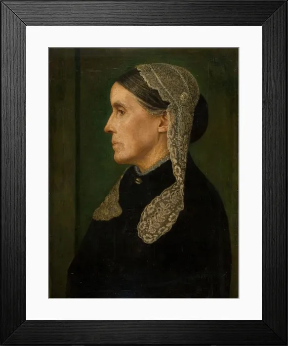 Framed Print : Portrait of Mrs Henry Gaskin (Artists Mother), 1888. Creator: Arthur Joseph Gaskin Framed Print : Portrait of Mrs Henry Gaskin (Artists Mother), 1888. Creator: Arthur Joseph Gaskin