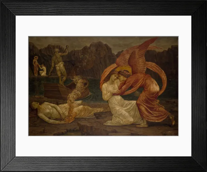Framed Print : Cupid and Psyche - Palace Green Murals - Psyche receiving the Casket from Proserpine Framed Print : Cupid and Psyche - Palace Green Murals - Psyche receiving the Casket from Proserpine
