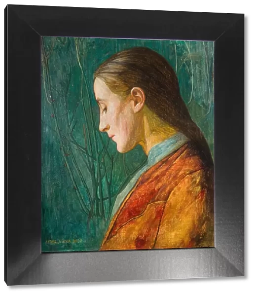 Portrait Of A Reflective Lady, 1887. Creator: Arthur Joseph Gaskin