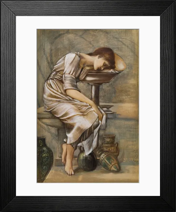 Framed Print : The Briar Rose Series - Study for The Garden Court, 1889 Framed Print : The Briar Rose Series - Study for The Garden Court, 1889