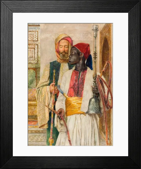 Framed Print : The Pipe Bearer, 1856. Creator: John Frederick Lewis Framed Print : The Pipe Bearer, 1856. Creator: John Frederick Lewis