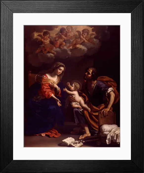 Framed Print : The Holy Family, 1682. Creator: Benedetto Gennari Framed Print : The Holy Family, 1682. Creator: Benedetto Gennari
