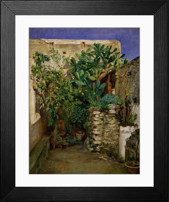 Framed Print : Corner of an Eastern Courtyard, 1860. Creator: Henry Wallis Framed Print : Corner of an Eastern Courtyard, 1860. Creator: Henry Wallis