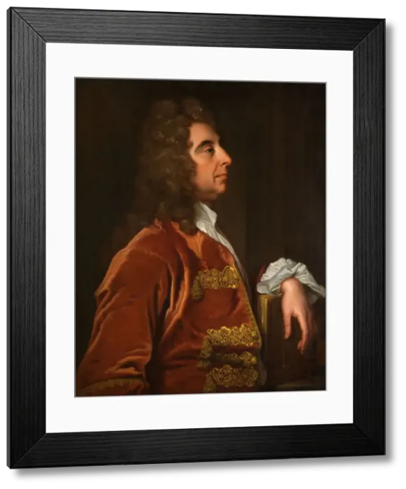 Framed Print : Portrait Of A Man In Red, 1700-1750. Creator: Unknown Framed Print : Portrait Of A Man In Red, 1700-1750. Creator: Unknown