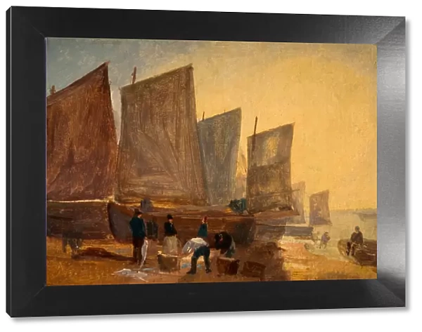 Fishing Boats, Hastings, 1813. Creator: David Cox the elder