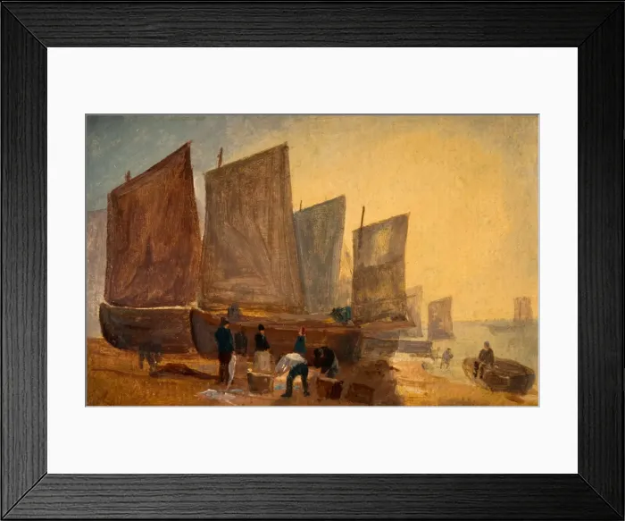 Framed Print : Fishing Boats, Hastings, 1813. Creator: David Cox the elder Framed Print : Fishing Boats, Hastings, 1813. Creator: David Cox the elder