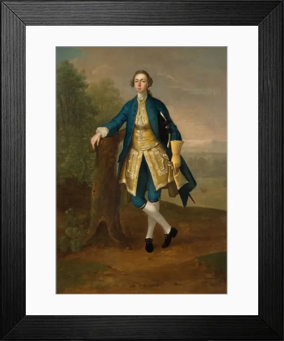 Framed Print : Portrait Of A Man In Blue, 1785. Creator: Arthur Devis Framed Print : Portrait Of A Man In Blue, 1785. Creator: Arthur Devis