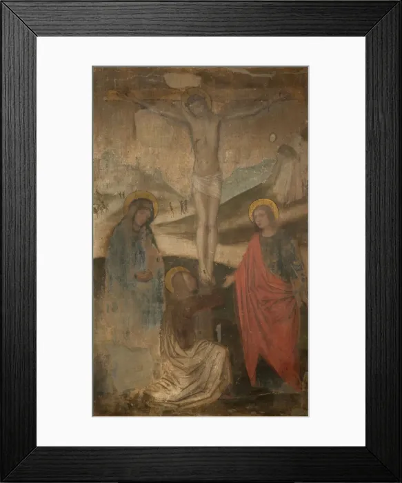 Framed Print : The Crucifixion with Virgin, St John and Magdalen, 1470-1523 Framed Print : The Crucifixion with Virgin, St John and Magdalen, 1470-1523
