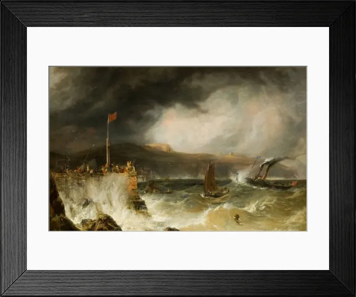 Framed Print : Packet Boat Entering Harbour, 1855. Creator: Anthony Vandyke Copley Fielding Framed Print : Packet Boat Entering Harbour, 1855. Creator: Anthony Vandyke Copley Fielding