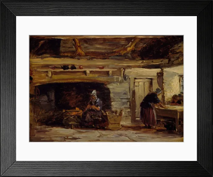 Framed Print : Cottage Interior, Trossavon near Bettws-y-Coed, 1844-1847. Creator: David Cox the elder Framed Print : Cottage Interior, Trossavon near Bettws-y-Coed, 1844-1847. Creator: David Cox the elder