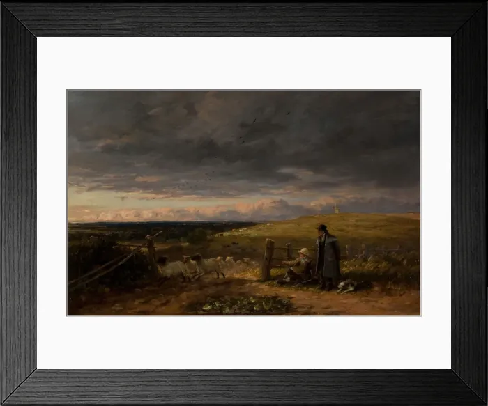Framed Print : Changing Pasture, 1847. Creator: David Cox the elder Framed Print : Changing Pasture, 1847. Creator: David Cox the elder