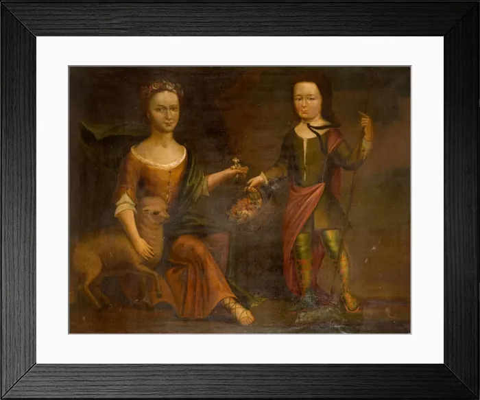Framed Print : Two Children Of The Holte Family, 1800. Creator: Unknown Framed Print : Two Children Of The Holte Family, 1800. Creator: Unknown