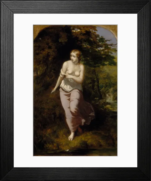 Framed Print : Musidora Bathing, 1849. Creator: Arthur Hughes Framed Print : Musidora Bathing, 1849. Creator: Arthur Hughes