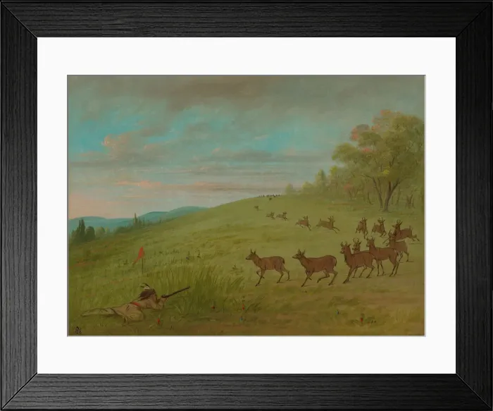 Framed Print : Antelope Shooting - Assinneboine, 1861 / 1869. Creator: George Catlin Framed Print : Antelope Shooting - Assinneboine, 1861 / 1869. Creator: George Catlin