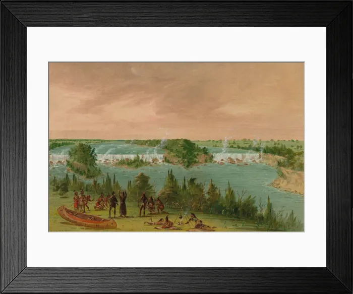 Framed Print : Father Hennepin and Companions at the Falls of St. Anthony. May 1, 1680, 1847 / 1848 Framed Print : Father Hennepin and Companions at the Falls of St. Anthony. May 1, 1680, 1847 / 1848
