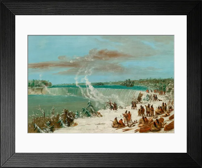 Framed Print : Portage Around the Falls of Niagara at Table Rock, 1847 / 1848. Creator: George Catlin Framed Print : Portage Around the Falls of Niagara at Table Rock, 1847 / 1848. Creator: George Catlin