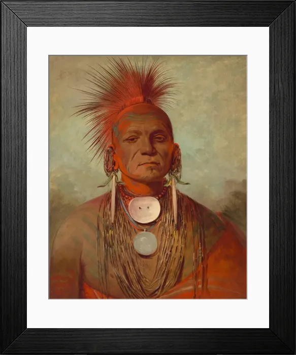 Framed Print : See-non-ty-a, an Iowa Medicine Man, 1844 / 1845. Creator: George Catlin Framed Print : See-non-ty-a, an Iowa Medicine Man, 1844 / 1845. Creator: George Catlin