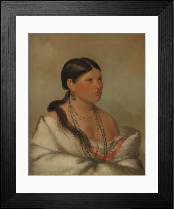 Framed Print : The Female Eagle - Shawano, 1830. Creator: George Catlin Framed Print : The Female Eagle - Shawano, 1830. Creator: George Catlin