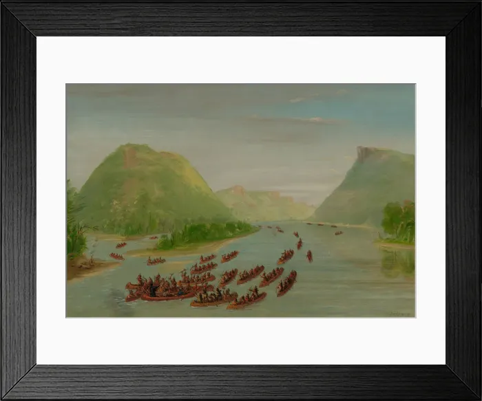 Framed Print : Father Hennepin and Two Companions Made Prisoners by the Sioux. April 1680, 1847 / 1848 Framed Print : Father Hennepin and Two Companions Made Prisoners by the Sioux. April 1680, 1847 / 1848