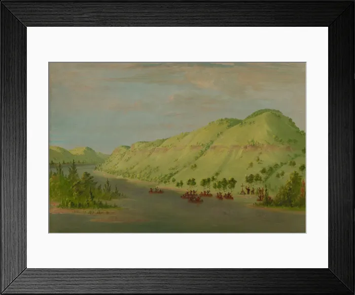 Framed Print : Father Hennepin Leaving the Mississippi to Join La Salle. May 8, 1680, 1847 / 1848 Framed Print : Father Hennepin Leaving the Mississippi to Join La Salle. May 8, 1680, 1847 / 1848