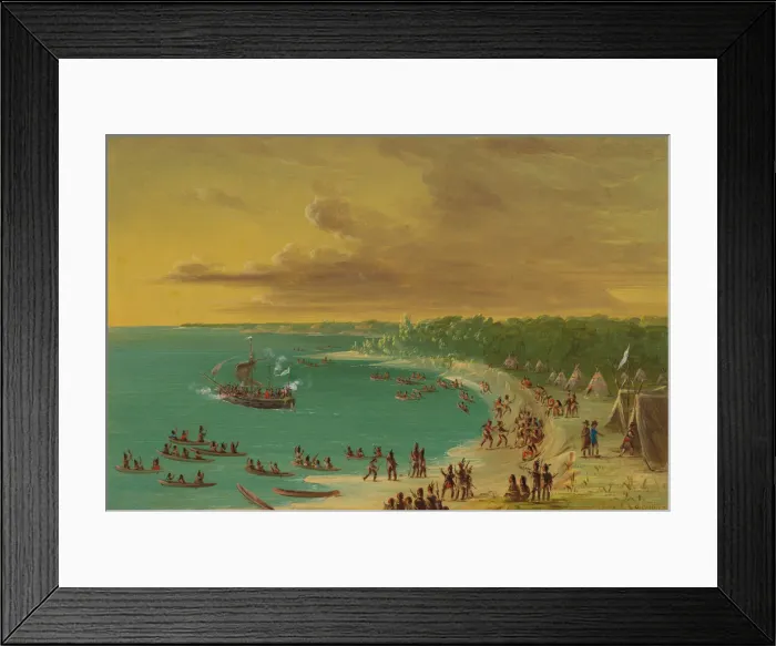 Framed Print : First Sailing of the Griffin on Lake Erie. August 7, 1679, 1847 / 1848 Framed Print : First Sailing of the Griffin on Lake Erie. August 7, 1679, 1847 / 1848